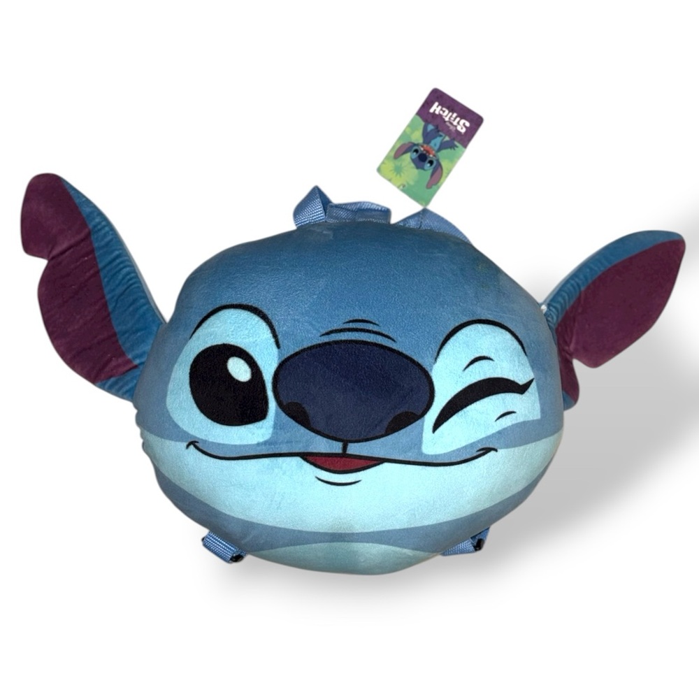 🚨3 for $15 Original Disney Lilo & Stitch Plush Head Backpack Super Soft NWT - Picture 1 of 7